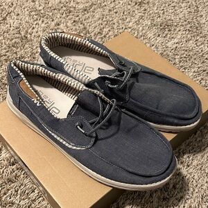 Hey Dude Men's Dark Blue Boat Shoes